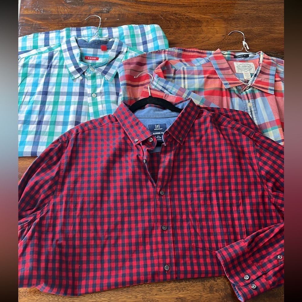 3 men’s button downs XXL